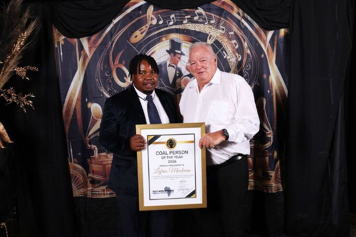 G8 team member receiving the Coal Person of the Year 2026 award